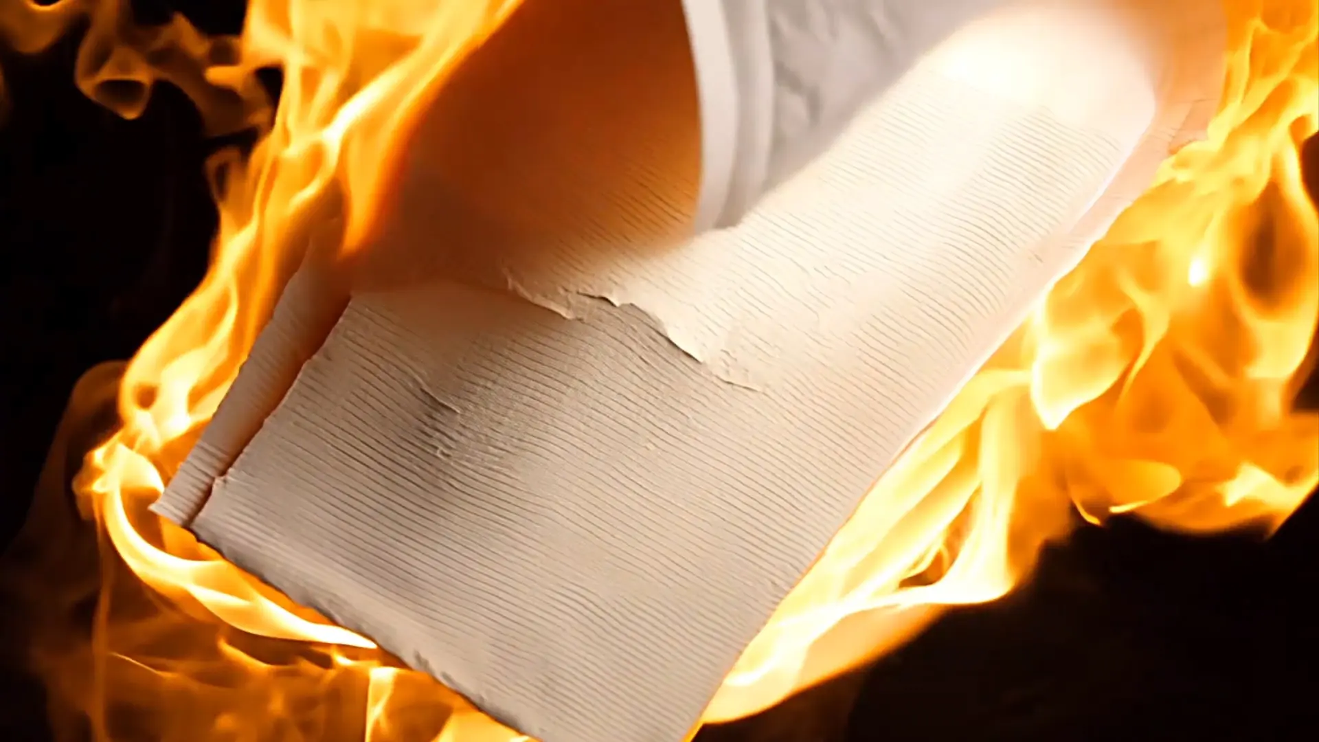 Intense Flame Paper Burn Transition for Logo Animation